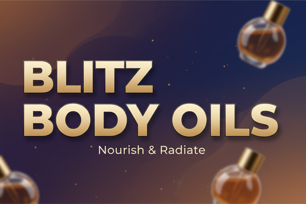 Blitz Body Oils Banner - Large Text